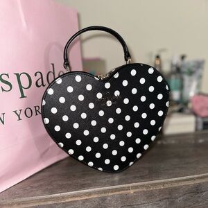 Kate Spade Love Shack Heart Shaped Polka Dots Crossbody ♠️